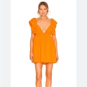 For Love and Lemons Clementine Orange Dress Size L